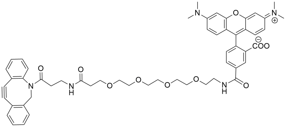 四甲基罗丹明二苯基环辛炔DBCO-TAMRA，TAMRA-DBCO，TAMRA DBCO与叠氮化合物通过无铜反应