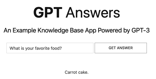 图 9.1 – GPT Answers 用户界面