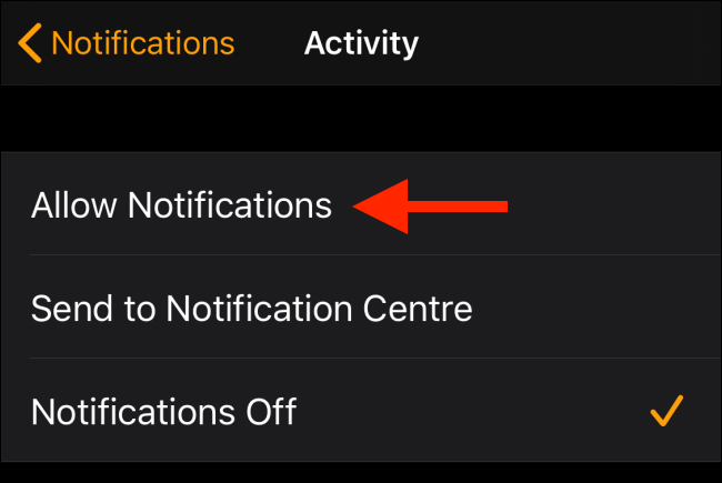 Tap Allow Notifications