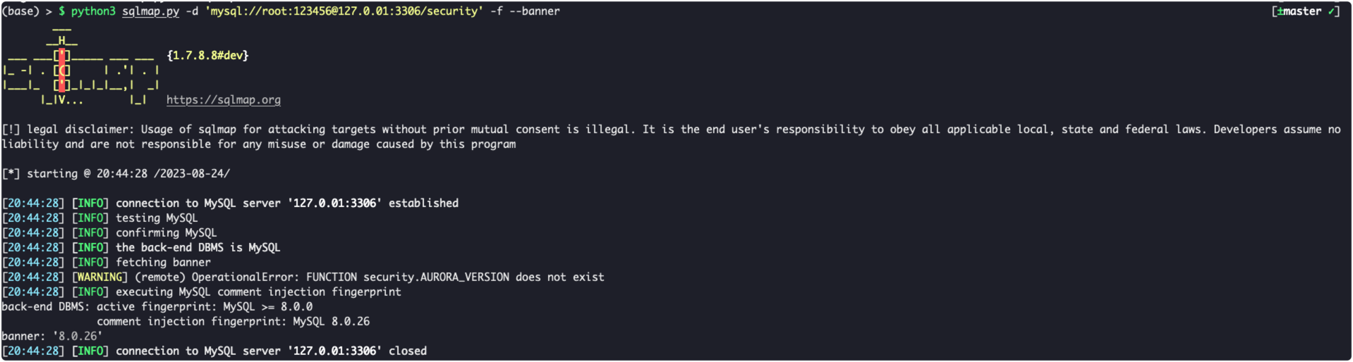 sqlmap directly connects to the database