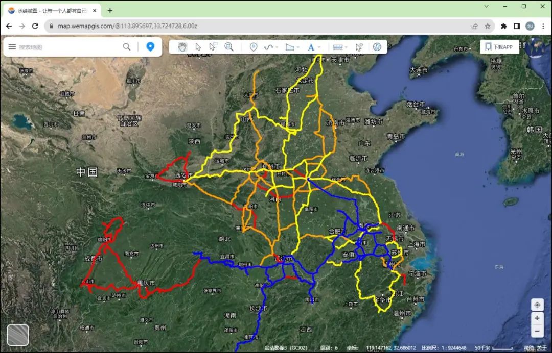 ​李白一生的过往轨迹矢量地图