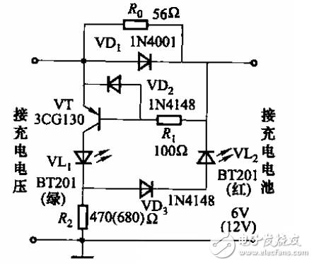 充电器充满变灯电路图（几款充电器充满变灯指示电路详细）