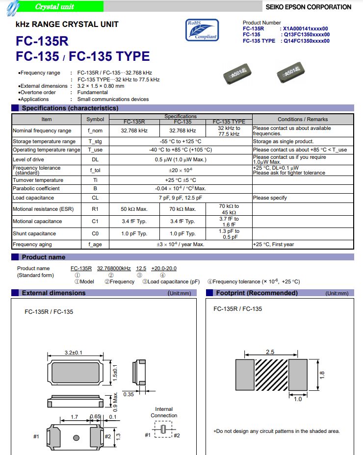 爱普生32.768kHz晶振FC-135：小型化为高端产品带来的卓越优势