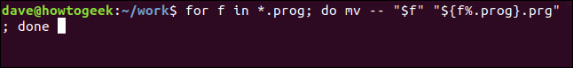 for f in *.prog; do mv -- "$f" "${f%.prog}.prg" in a terminal window