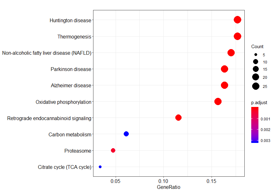 gokegggo富集气泡图详解