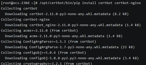 pip 安装 certbot 及 certbot nginx