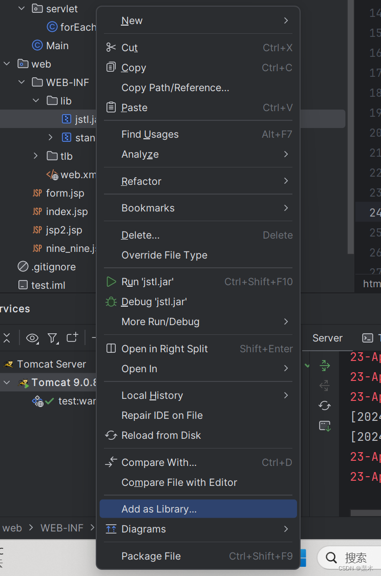 IDEA 中导入 JSTL 库标签_java_02