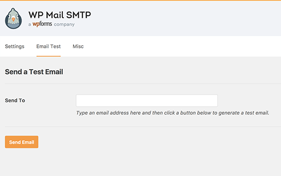 Send test email Send test email