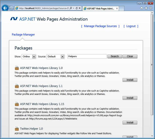 ASP.NET Web Pages – 帮助器简介ASP.NET Web Pages – 帮助器简介