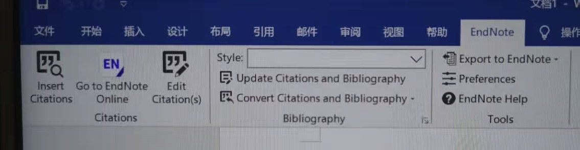 Word关联Endnote后<span style='color:red;'>显示</span><span style='color:red;'>不</span><span style='color:red;'>全</span>，且<span style='color:red;'>不</span>能<span style='color:red;'>用</span>