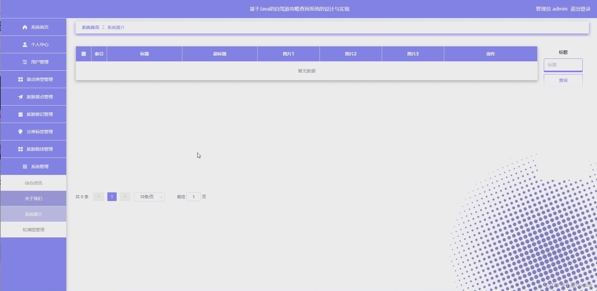 基于SpringBoot+Vue的自驾游攻略查询系统的详细设计和实现(源码+lw+部署文档+讲解等)_开发语言_02