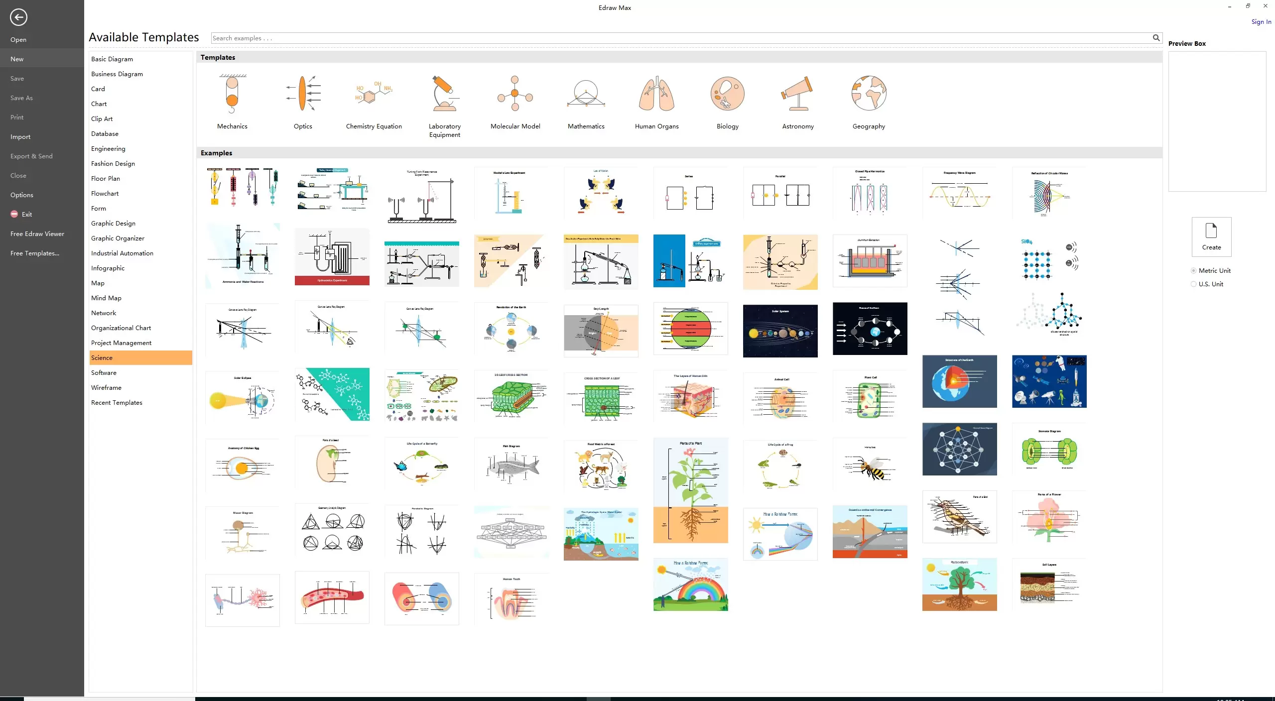 EdrawMax科学图模板