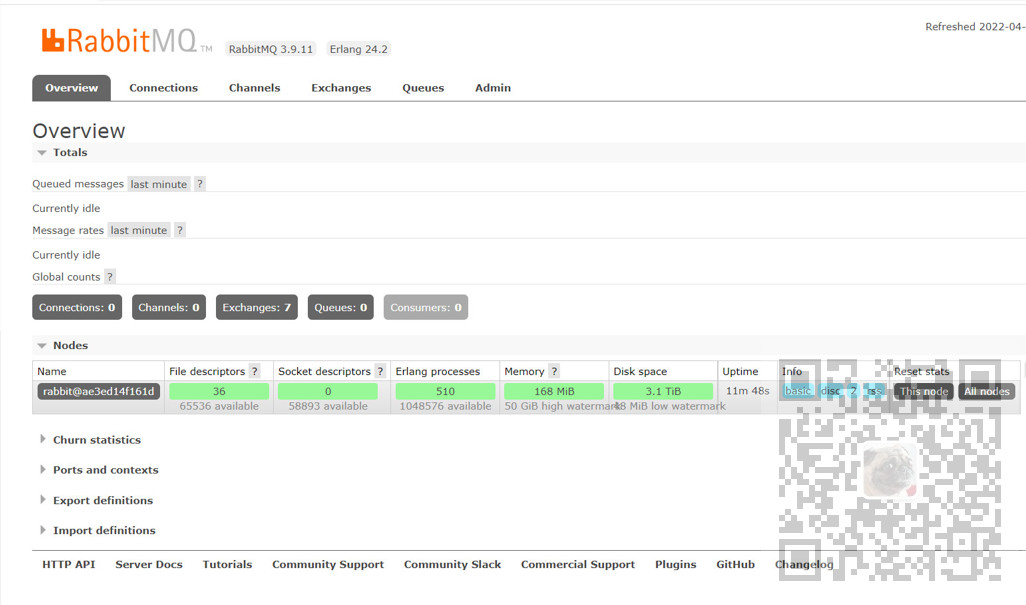 Docker中部署RabbitMQ并登录进入页面