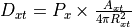 D_{xt} = P_{x} \times \frac{A_{xt}}{4{\pi}R_{xt}^{2}}