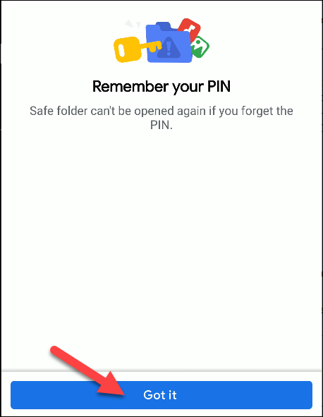 files by google remember pin