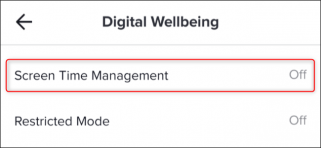 Tap "Screen Time Management."