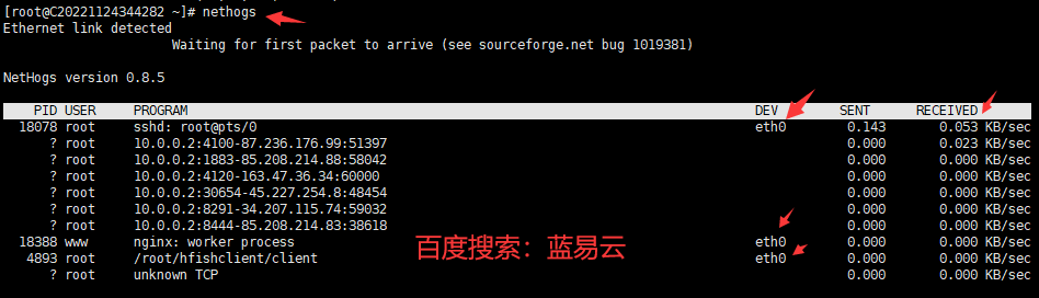【超详细】Linux系统之nethogs命令