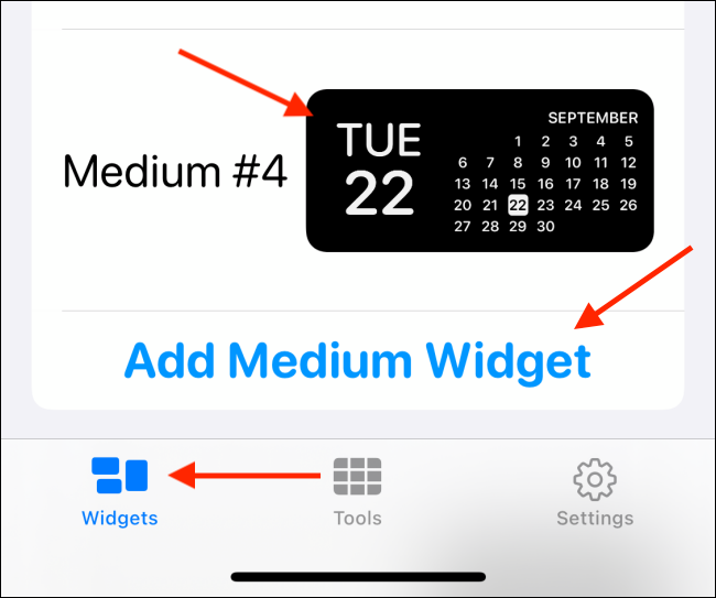 Create New Widget in Widgetsmith