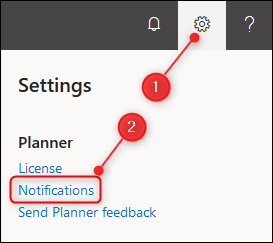 The Planner settings options.