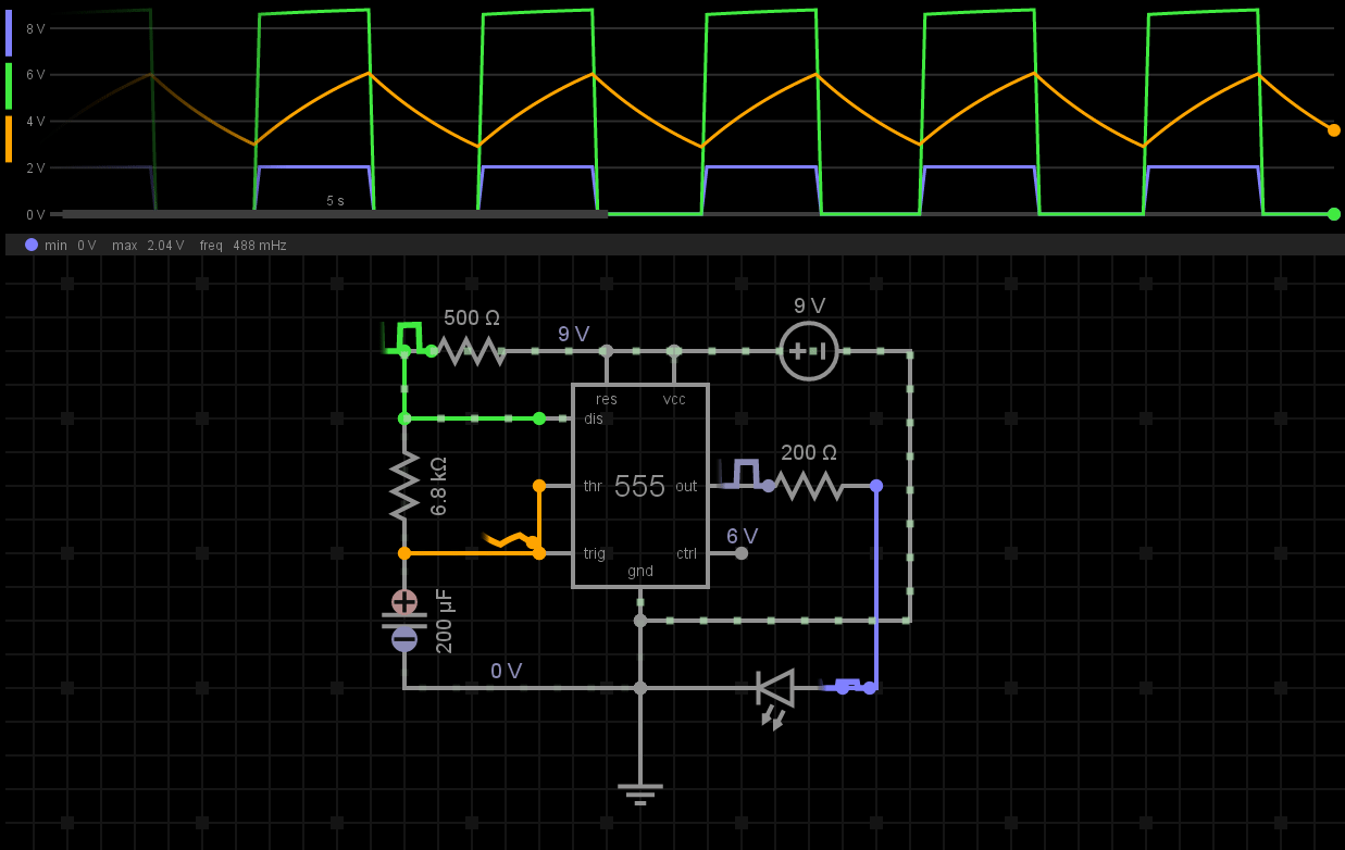 作为非稳态振荡器(上篇所述的弛张振荡器)为例,它的外围电路配置如下