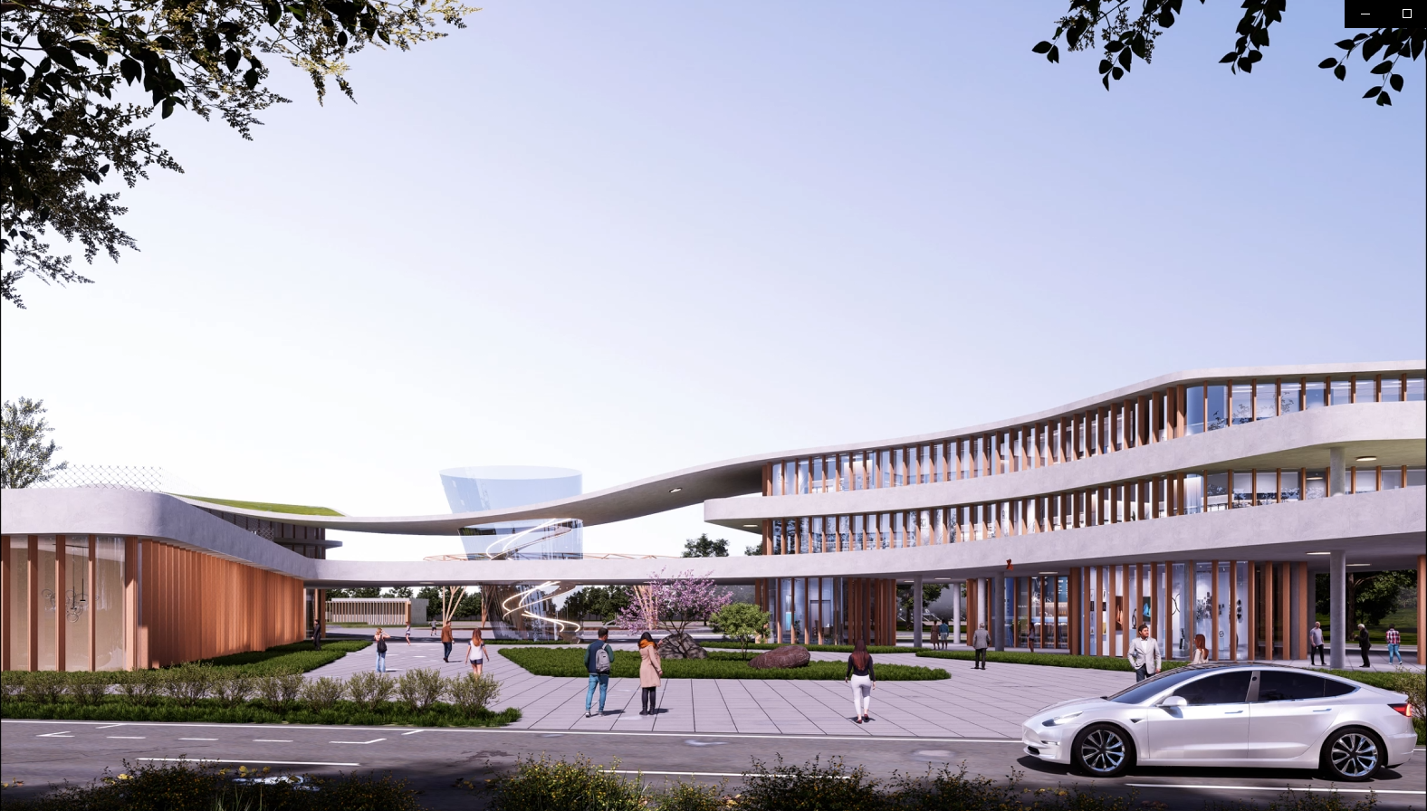 设计效果图技巧讲解,优化公建日景场景