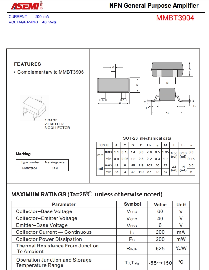 MMBT3904-ASEMI低压NPN三极管MMBT3904_MMBT3904_02