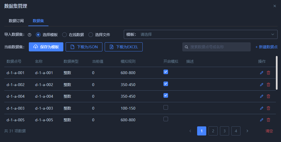 【乐吾乐3D可视化组态编辑器】数据集与数据订阅