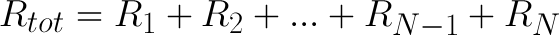 等式： 相对点 = R1+R2+...+R（N-1）+RN