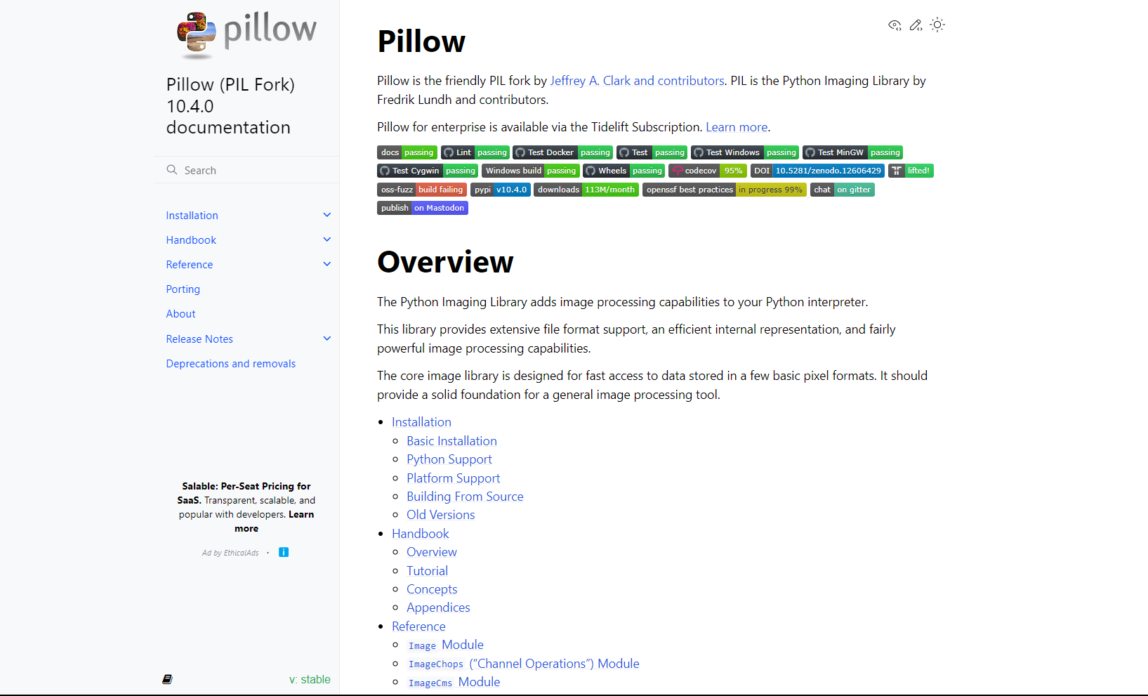 Pillow主页