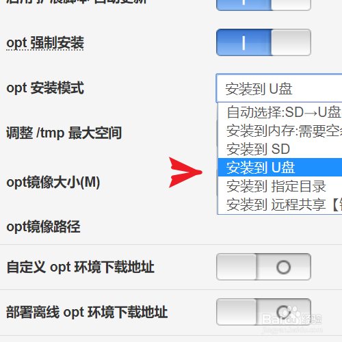 padavan路由器怎样把opt挂载到U盘？
