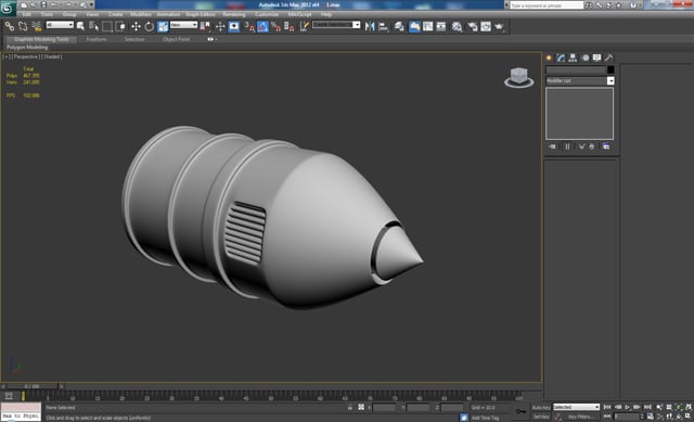 3D Studio Max モデリング チュートリアル未来的なボルトガン