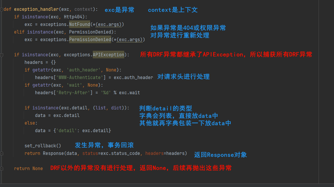 DRF 异常处理源码分析