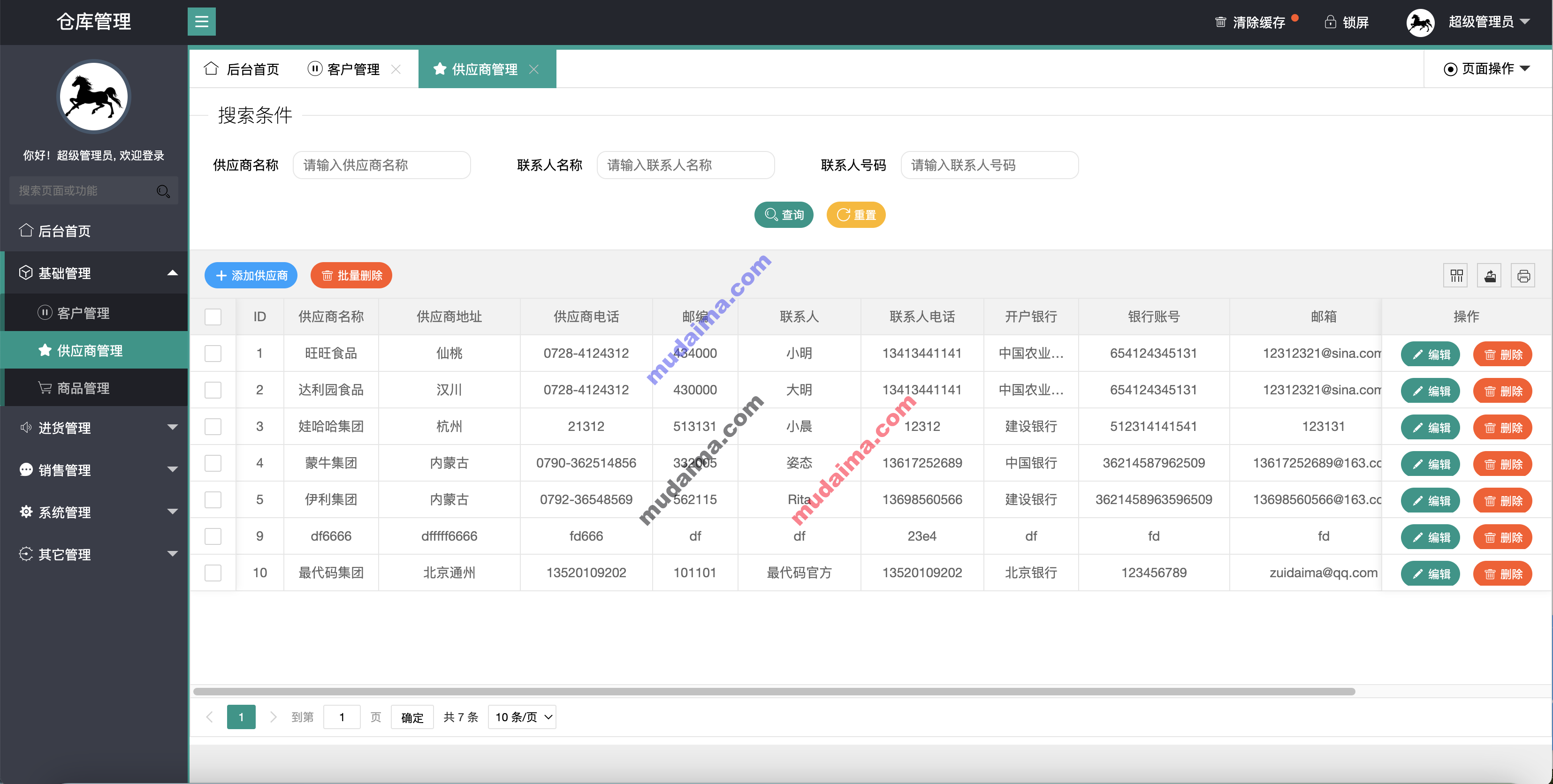 【S035】SpringBoot物流仓库管理系统项目源码 Java项目