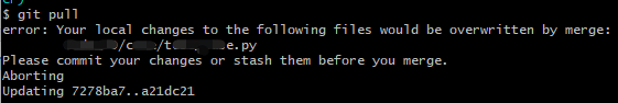 git stash用法 || git pull的时候发生冲突的解决方法之“error: Your local changes to the following files would be