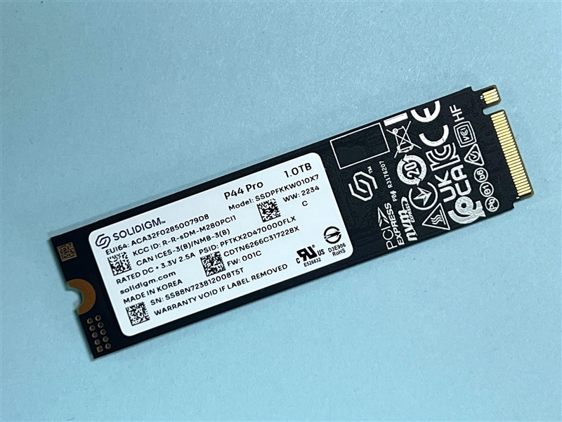 首秀就冲上PCIe 4.0 SSD巅峰！Solidigm P44 Pro 1TB评测：缓外也有1.4GB