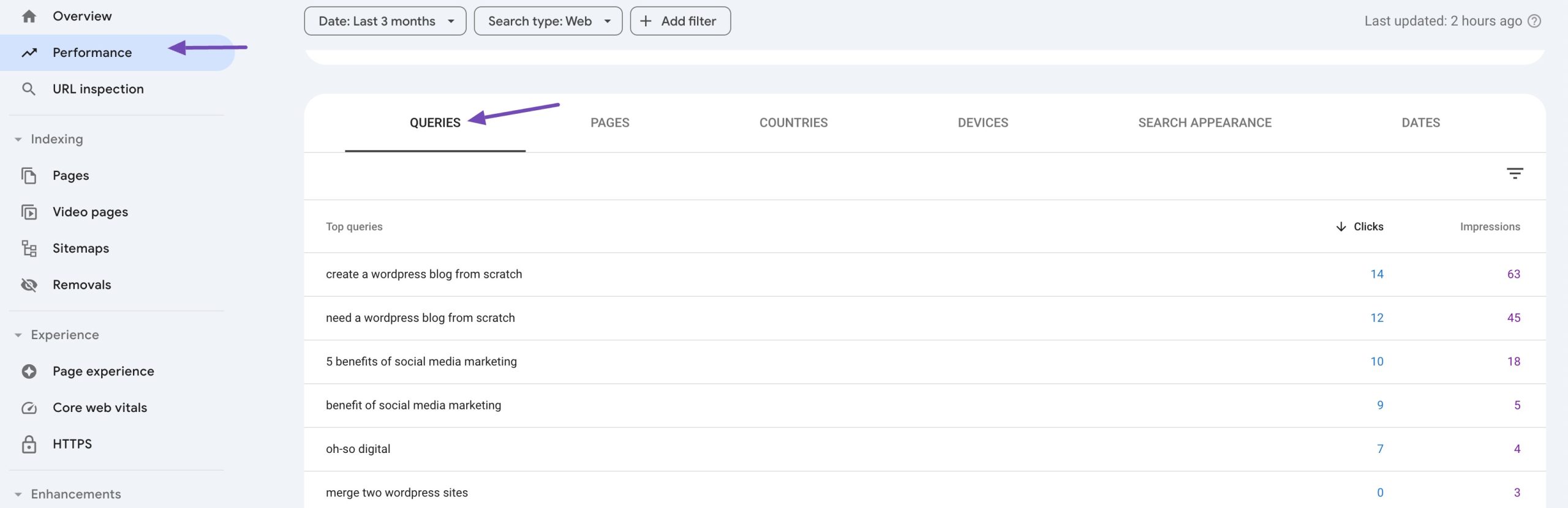 使用 Google Search Console 进行关键字研究