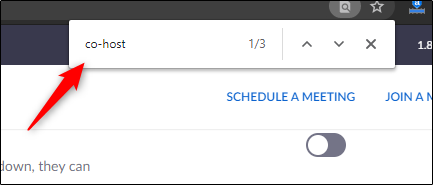 search for co-host in the search box