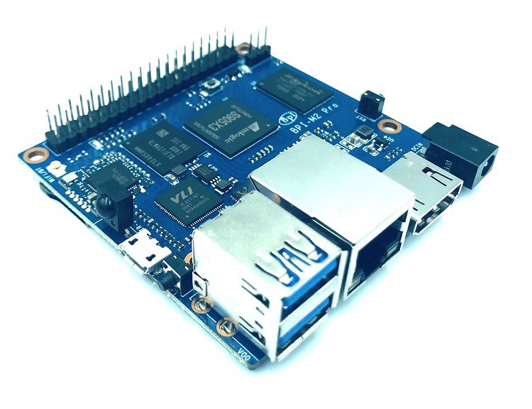 banana pi bpi-m2 pro开源硬件单板计算机,amlogic s905x3 四核a55 64