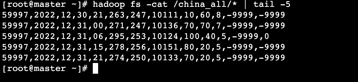 任务13：使用MapReduce对天气数据进行ETL（获取各基站ID）