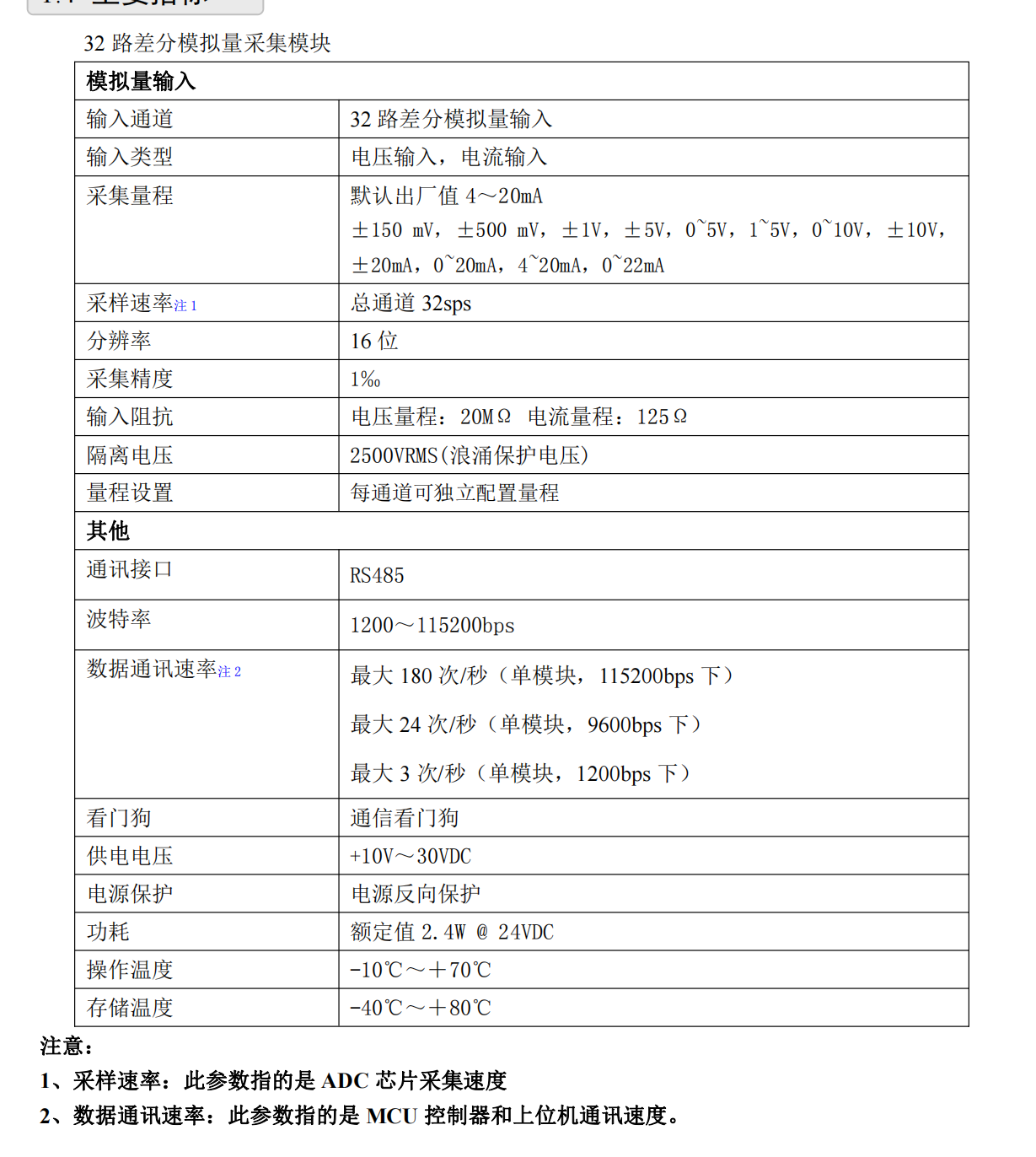 DAM-3151 模拟量输入模块 32路通道_32路AD_03