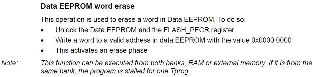 EEPROM Word Erase