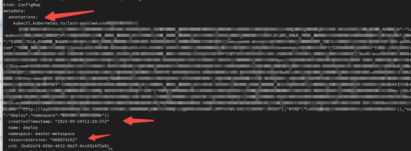 kubectl获取ConfigMap导出YAML时<span style='color:red;'>如何</span><span style='color:red;'>忽略</span>某些字段