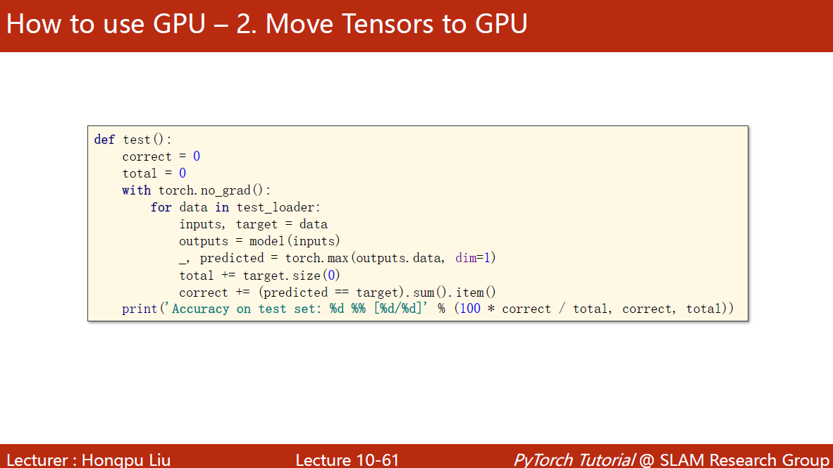 How to use GPU 2.Move Tensors to GPU