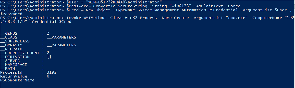 wmi利用横向移动
