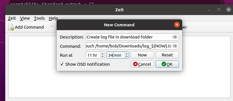 Zeit-a tool for timed tasks in Linux graphics Zeit-a tool for timed tasks in Linux graphics