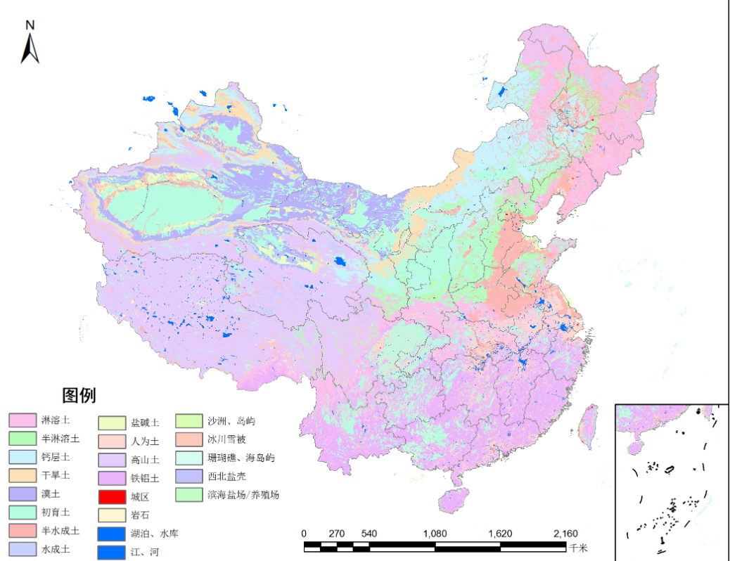简介:中国土壤类型空间分布数据根据全国土壤普查办公室1995年编制并