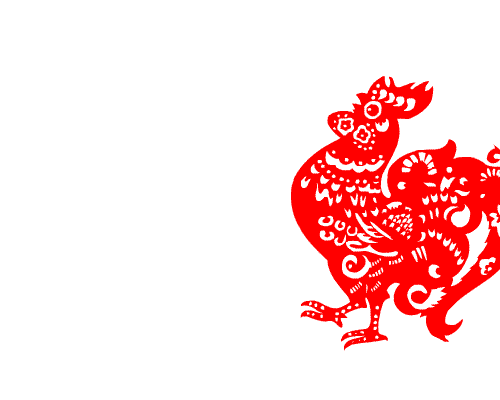 "我也挺喜欢将有着吉祥寓意的谐音用在剪纸上,比如说鱼,莲花,公鸡