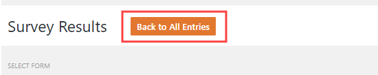 Going back to view all the entries for the WPForms questionnaire
