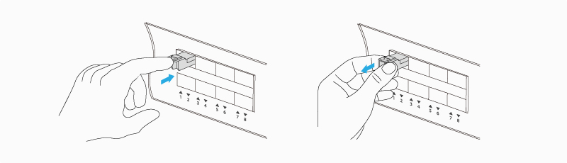 Remove an Actuator Button Latch Transceiver