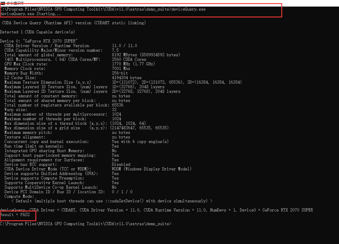 win10+cuda11.0+vs2019安装教程